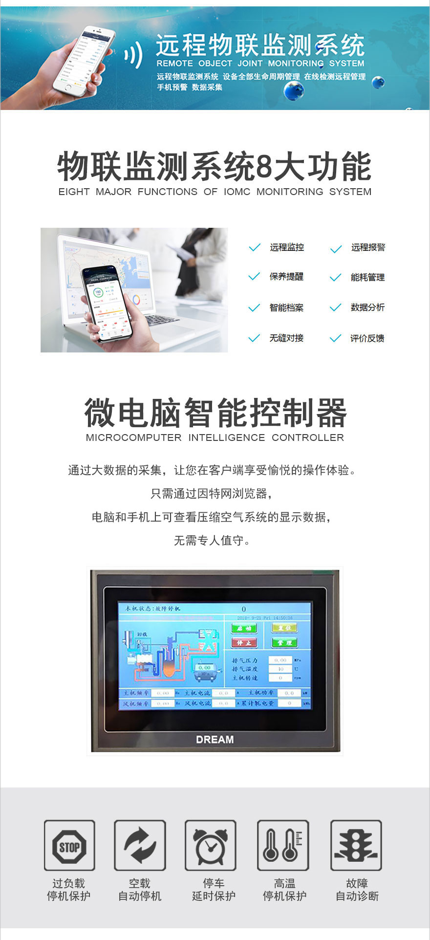 哈哈体育HAHA空压机云物联和高端显示设备